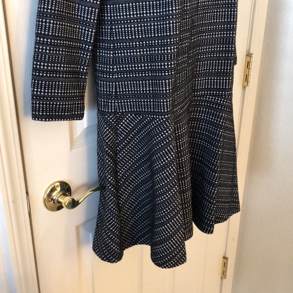 Black + Cream Drop Waist Flounce Dress - Picture 9 of 16